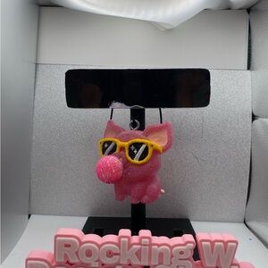 Pink Pig Freshie with Yellow Sunglasses